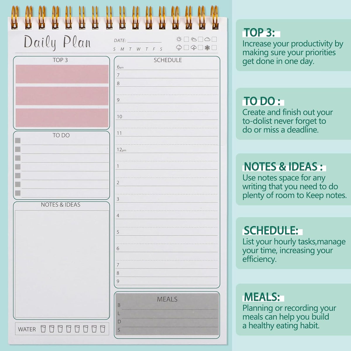 8* Inches 50 Pages Premium Daily Plan Diary
