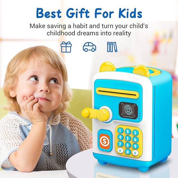 Electronic Face Recognition & Password Unlock Piggy Bank