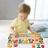 Multi-functional Wooden Magnetic Maze Game Board
