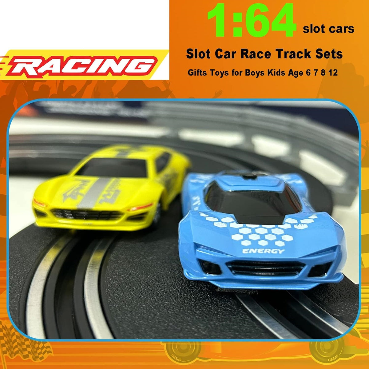 1:64 Electric Circular Overpass Car Racing Track Set