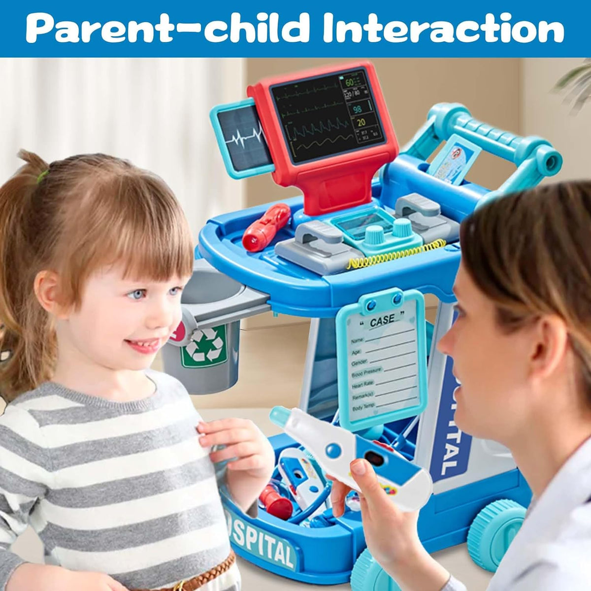 Kids Hospital Medical Trolley Tools Set