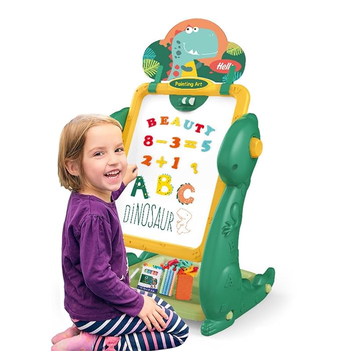 Multi-functional Dino Drawing Black & White Board