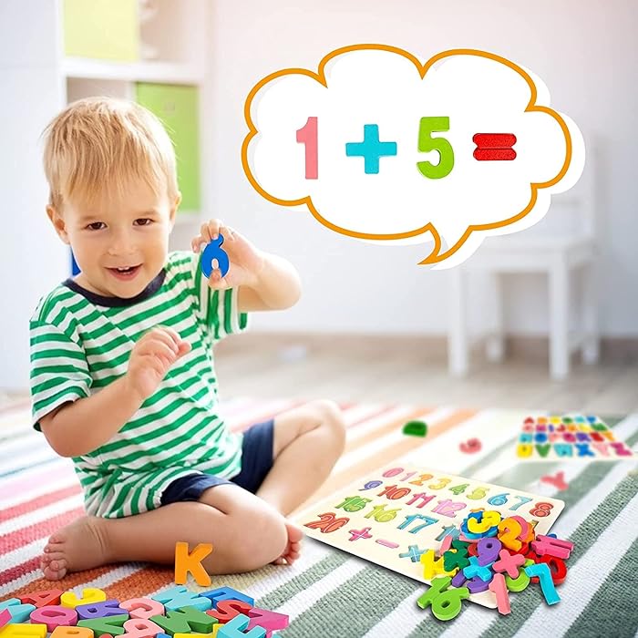 Wooden Number Puzzle 0-20 With Signs