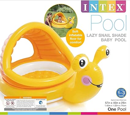 INTEX Lazy Snail Shade Baby Pool (57"x40"x29")