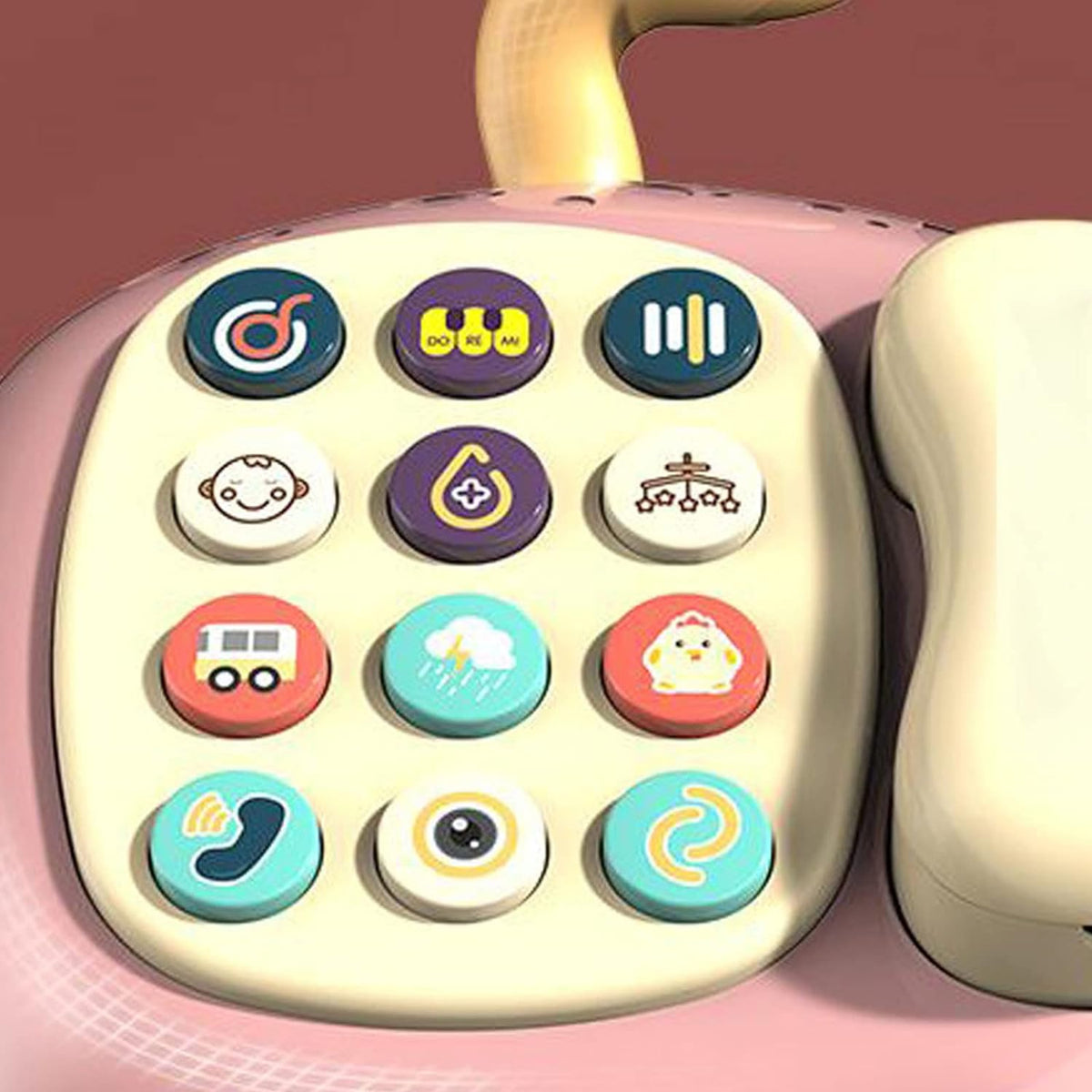 Cat Design Pull Along Musical Telephone Car For Kids
