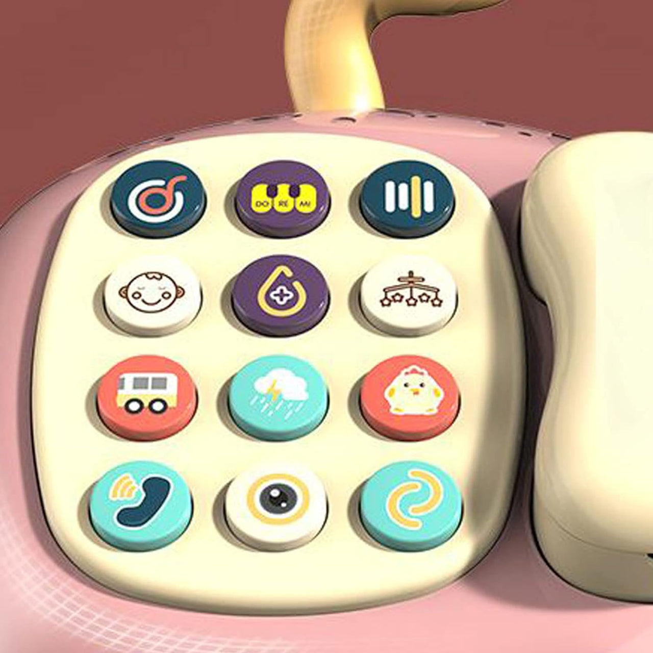 Cat Design Pull Along Musical Telephone Car For Kids
