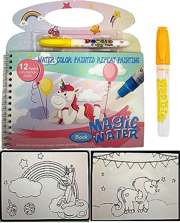 Magic Water Paint Book With Pen - Assortment