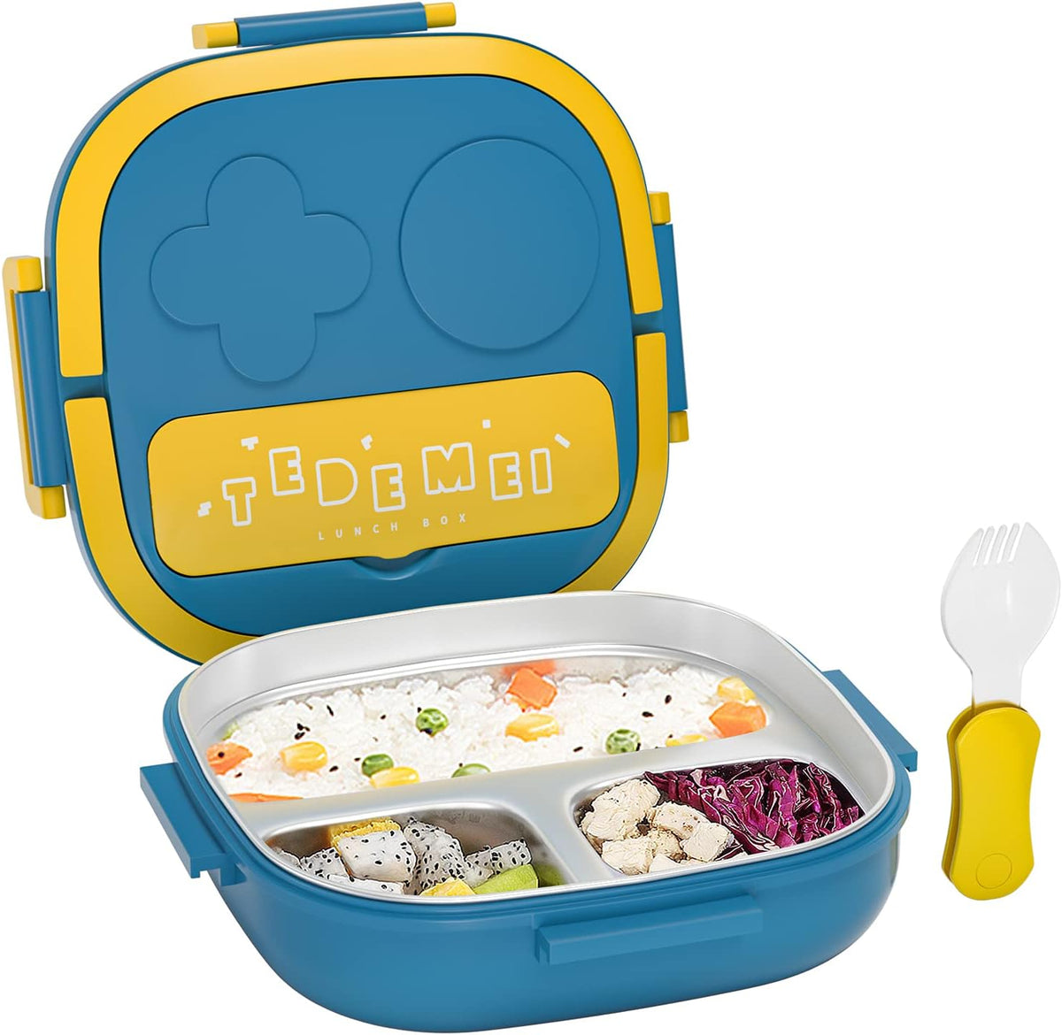 Kids Hot & Cool Stainless Steel Lunch Box With Spoon
