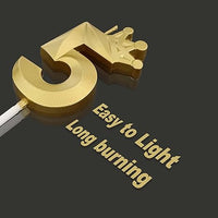 Number 5 Crown Designed Birthday Candle
