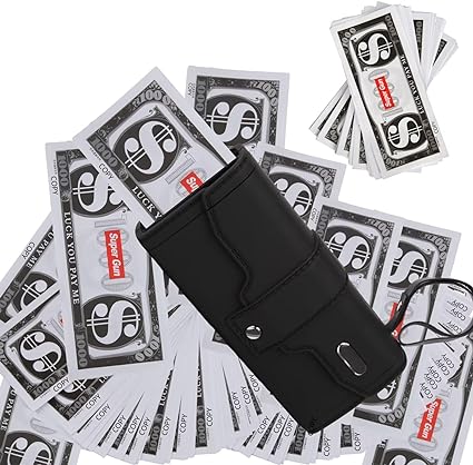 Wallet Money Gun Shooter With 100Pcs Prop Dollar