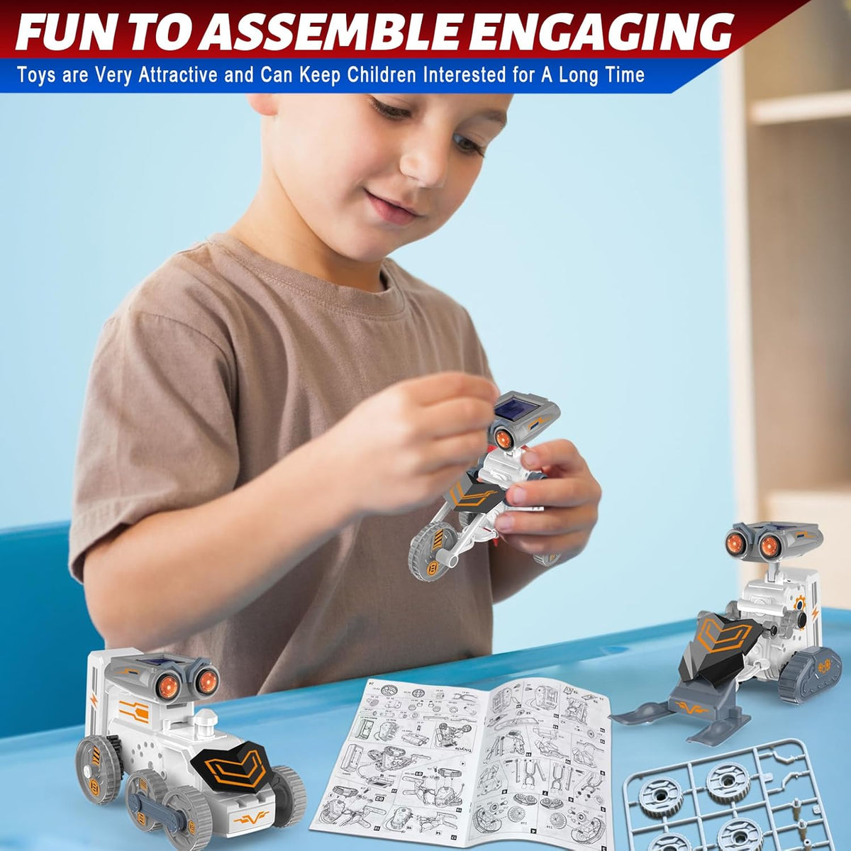 14in1 DIY Solar Power Robot Lego Bricks Set - 191Pcs