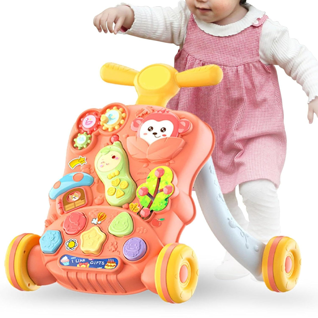 Multi-functional Baby Puzzle Activity Walker - Red