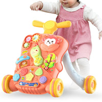 Multi-functional Baby Puzzle Activity Walker - Red