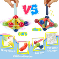 56 Pcs Magnetic Sticks Blocks
