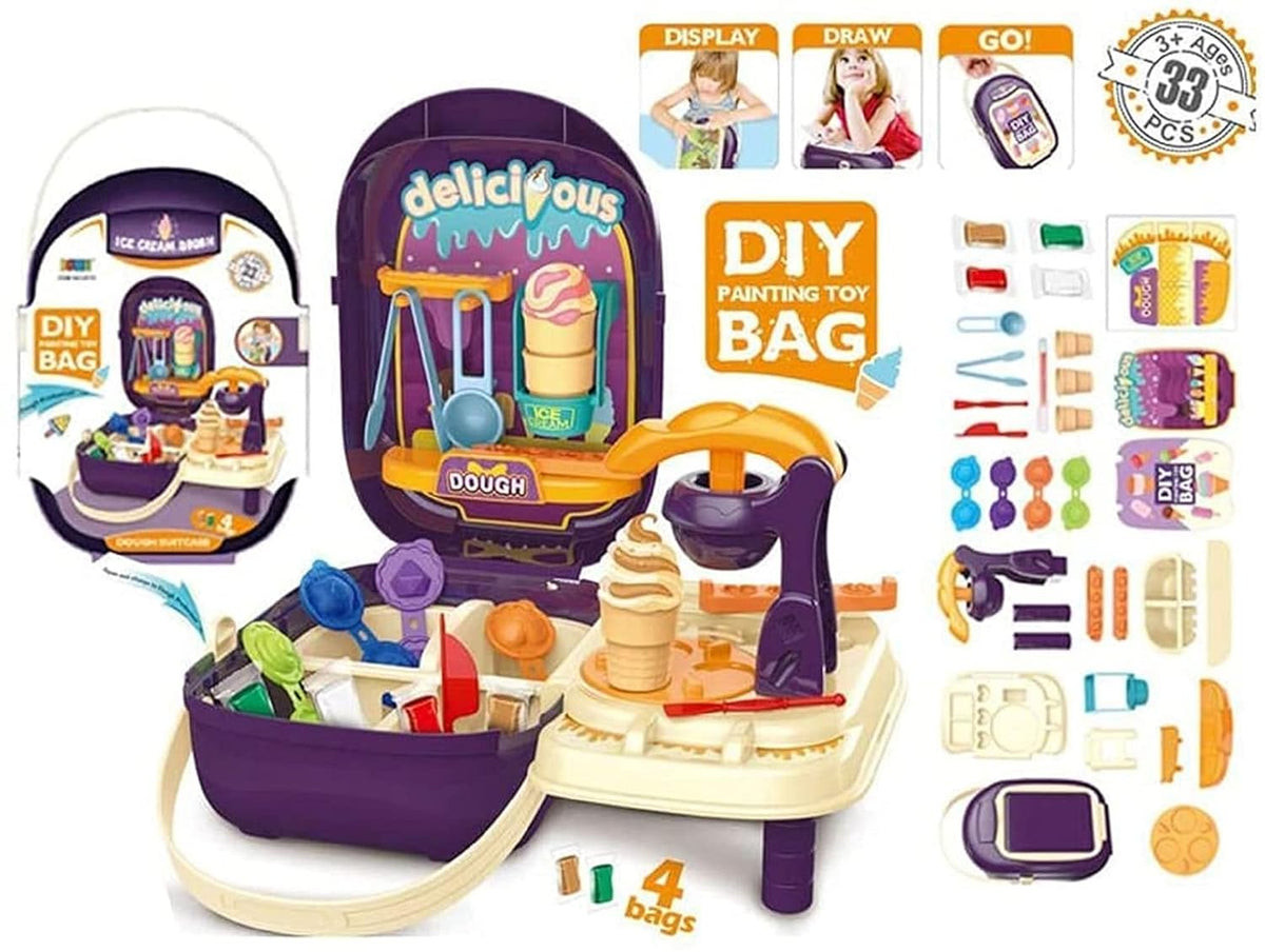 Bowa's Ice-cream Dough Suitcase - DIY Painting Toy Bag