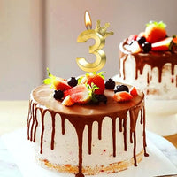 Number 3 Crown Designed Birthday Candle