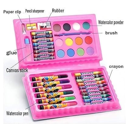 42Pcs Drawing & Painting Art Box For Girls - Assortment