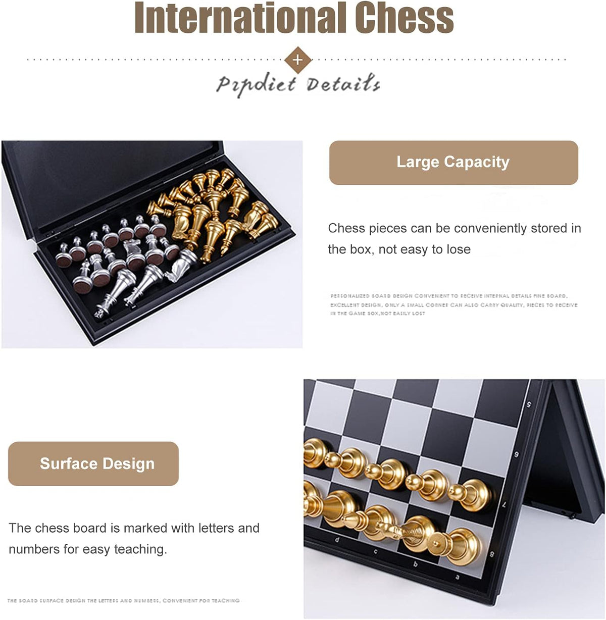 Foldable International Magnetic Chess Game Set