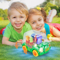 Electric Universal Dinosaur Gear Bus With Light & Music