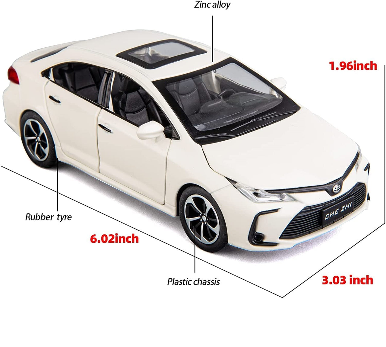 1:32 Diecast Toyota Corolla Hybrid Model Car