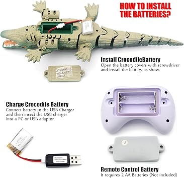 2.4GHz RC Swim Crocodile With Cool Lights