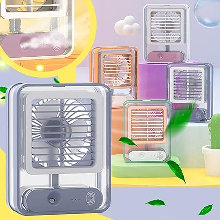 Transparent Spray & Light Air Conditioning Table Fan