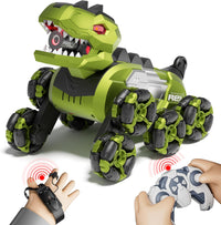 Remote & Gesture Control 8 Wheels Stunt Spray Dinosaur