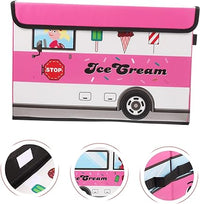 Kids Foldable Storage Box - Ice Cream Car Pink