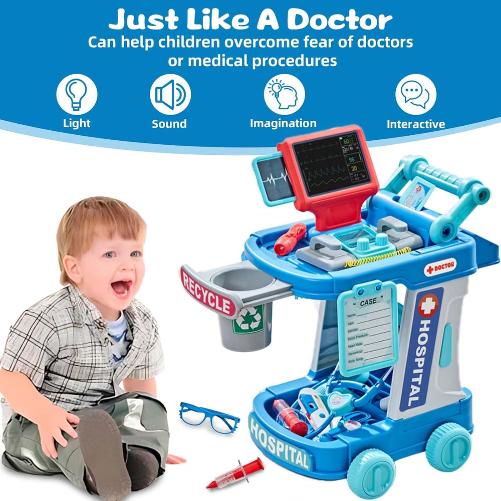 Kids Hospital Medical Trolley Tools Set
