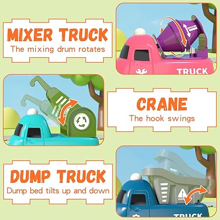 17Pcs Kids Locomotive Engineering Train Track Set