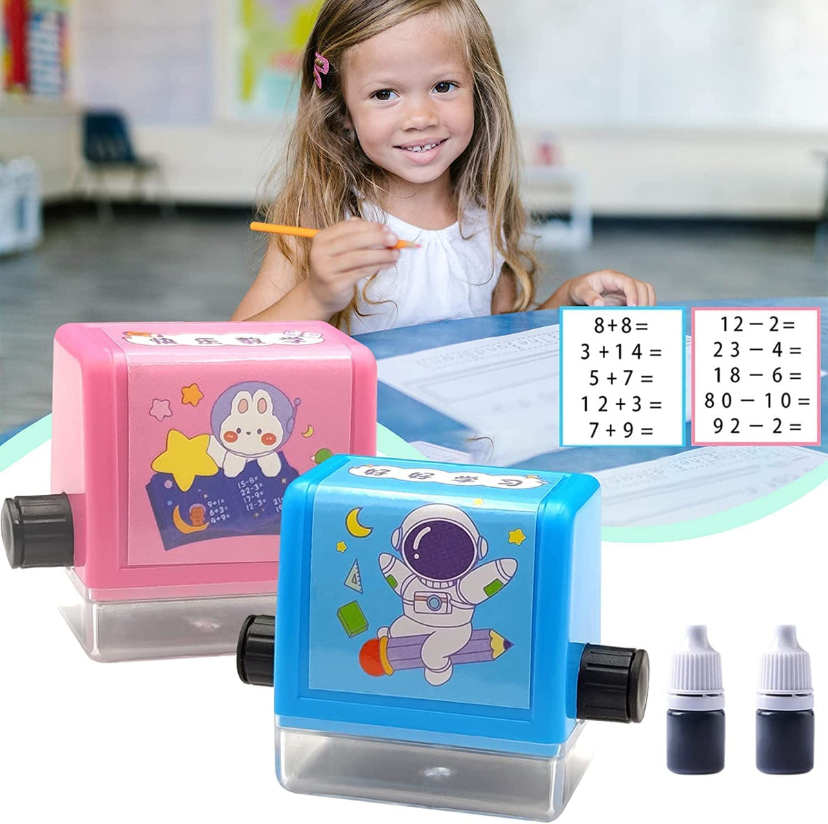 Educational Mathematical Rolling Stamp For Kids
