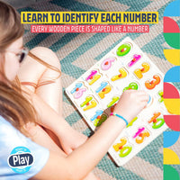 3D Wooden Number Puzzle Board 0-20