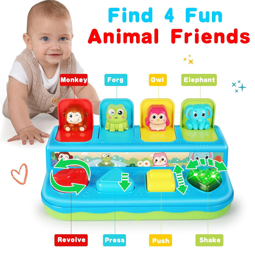 Manual Interactive Pop-up Animal Activity Toy