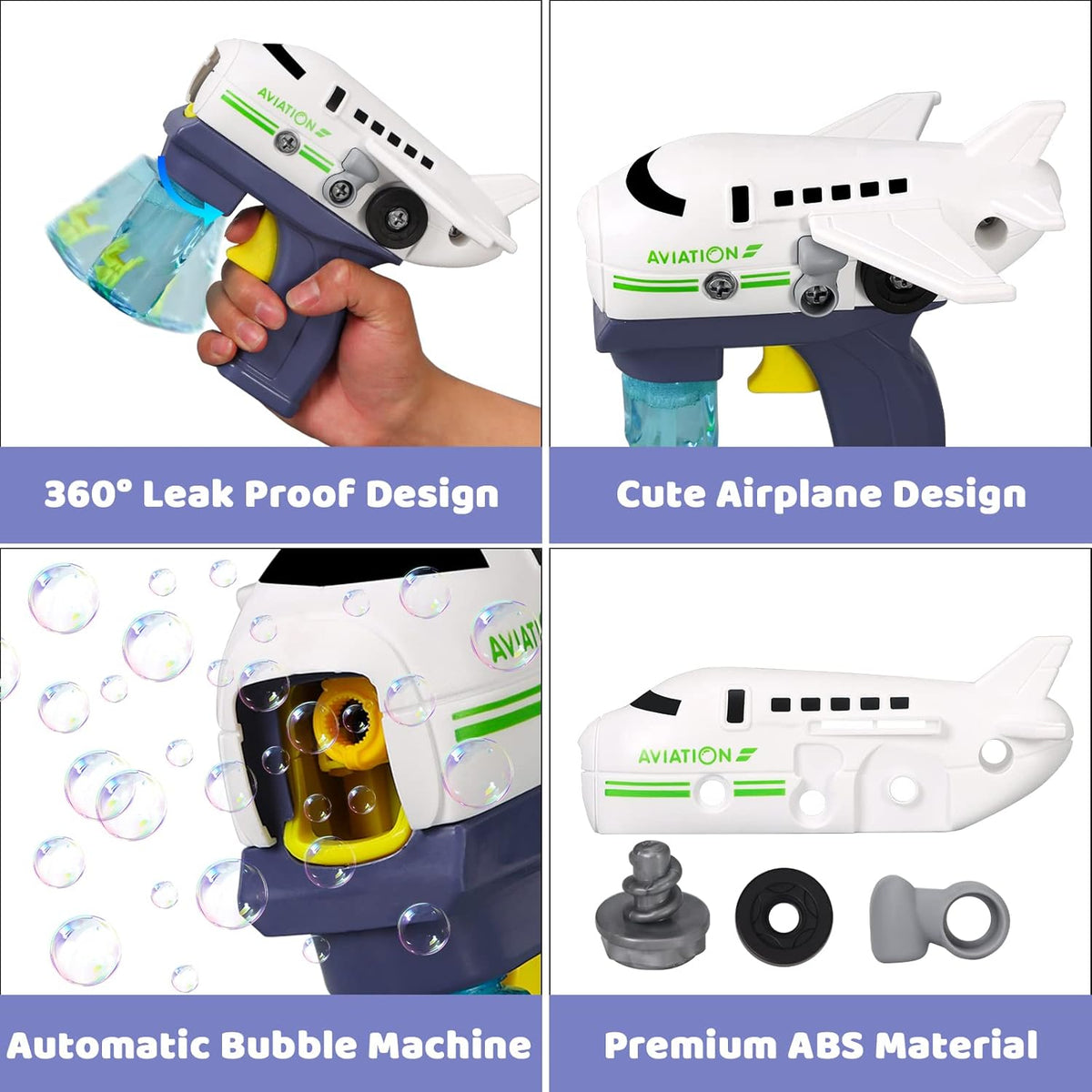 DIY Puzzle Aircraft Bubble Blowing Gun