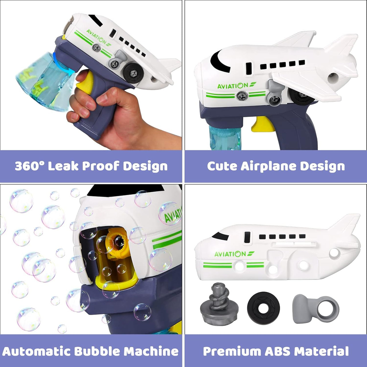 DIY Puzzle Aircraft Bubble Blowing Gun