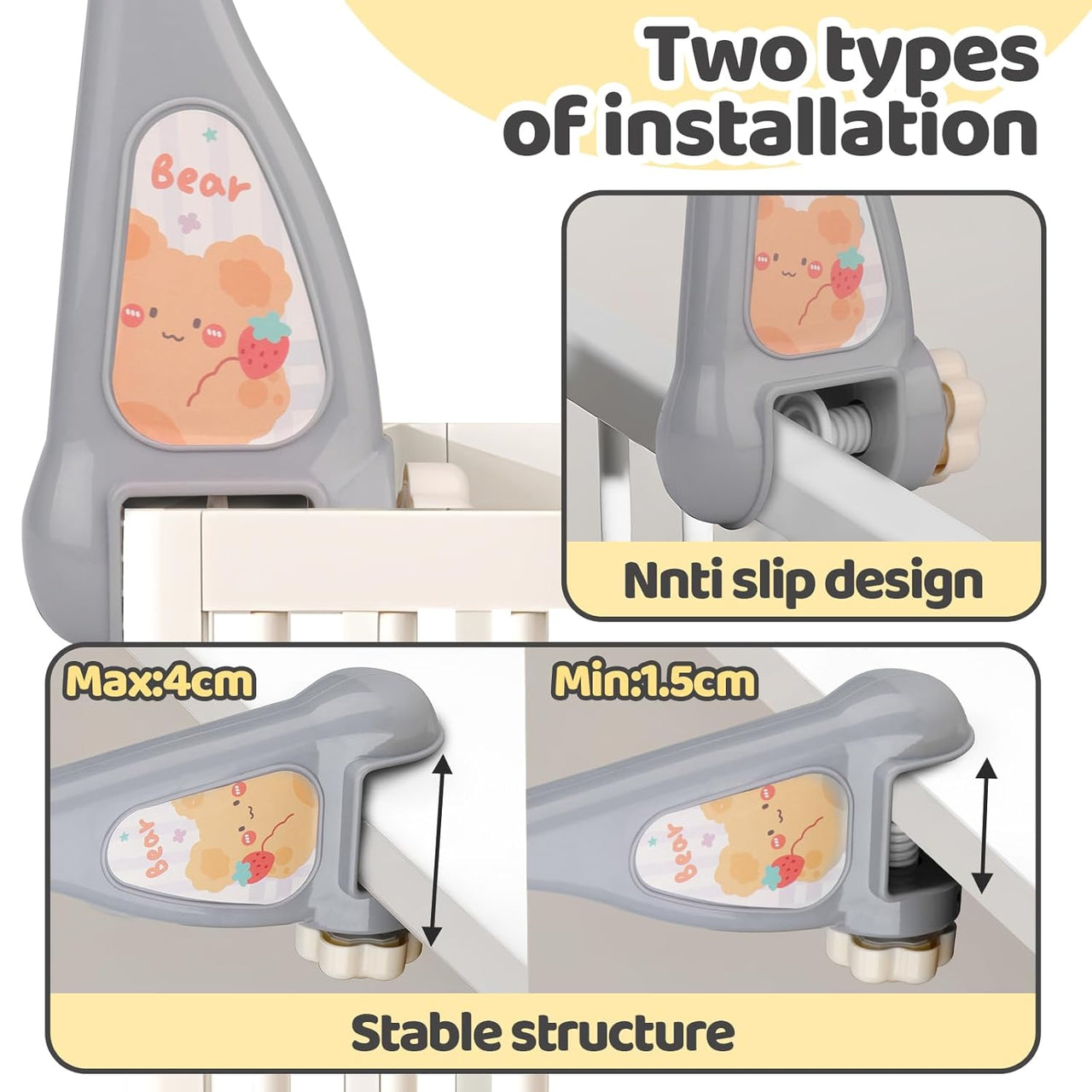 Remote Control Baby Projection Hanging Bed Bell Toy - Gray