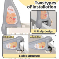 Remote Control Baby Projection Hanging Bed Bell Toy - Gray