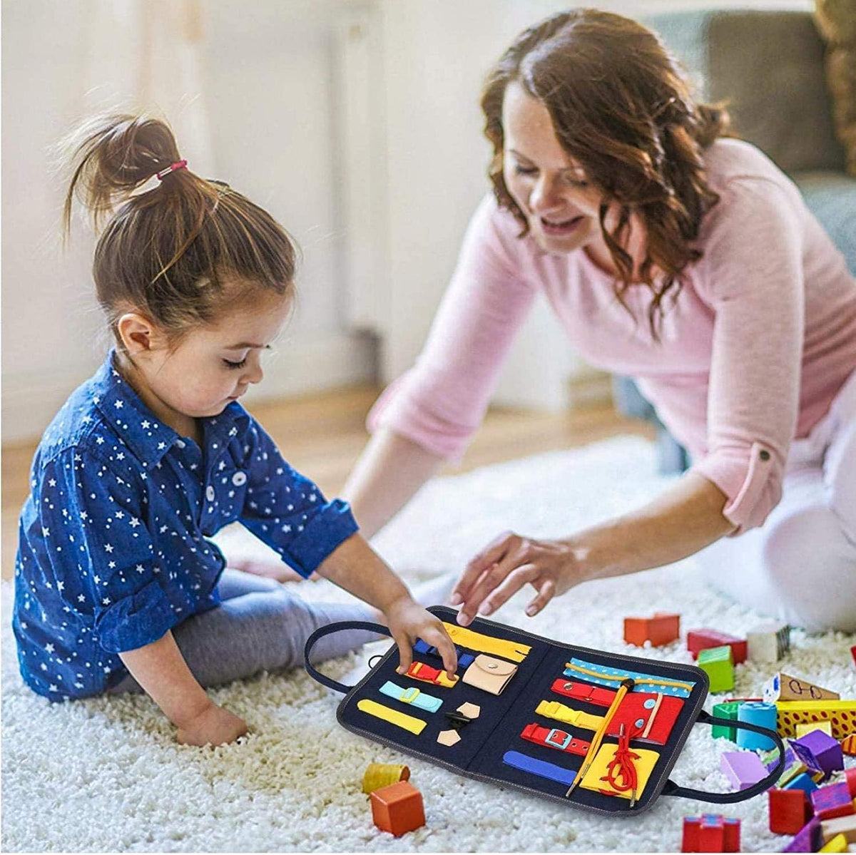 Multi-functional Toddlers Basic Skills Busy Bag