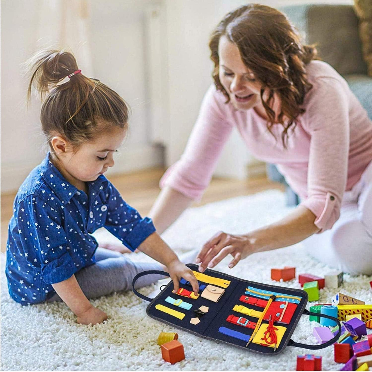 Multi-functional Toddlers Basic Skills Busy Bag