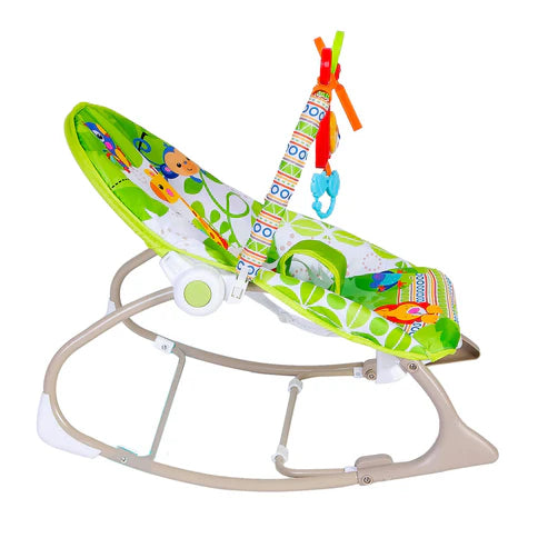 Musical Infant To Toddler Animal Design Rocker - Green