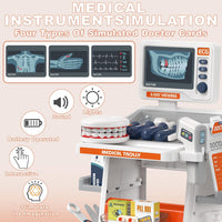 30Pcs Kids Dentist Medical Trolley With Light & Sound