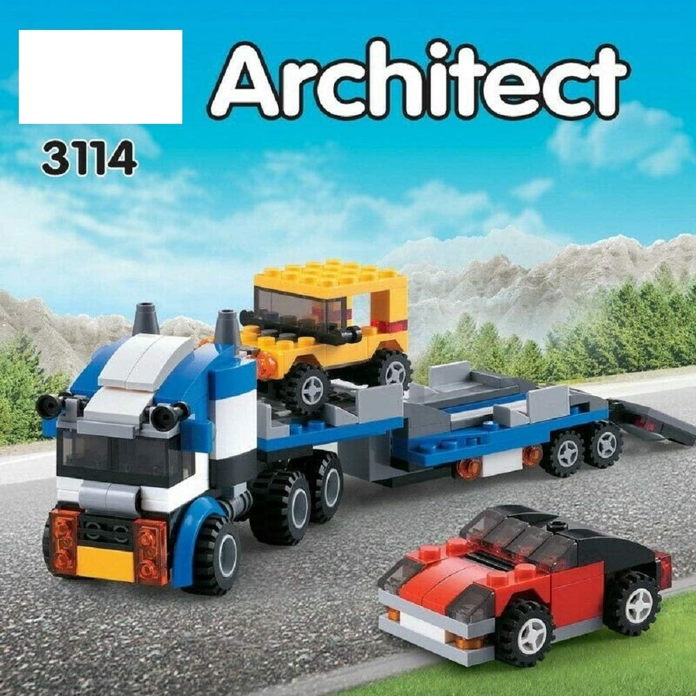 3in1 DIY Architect Transporter Vehicle Bricks Set - 264+Pcs