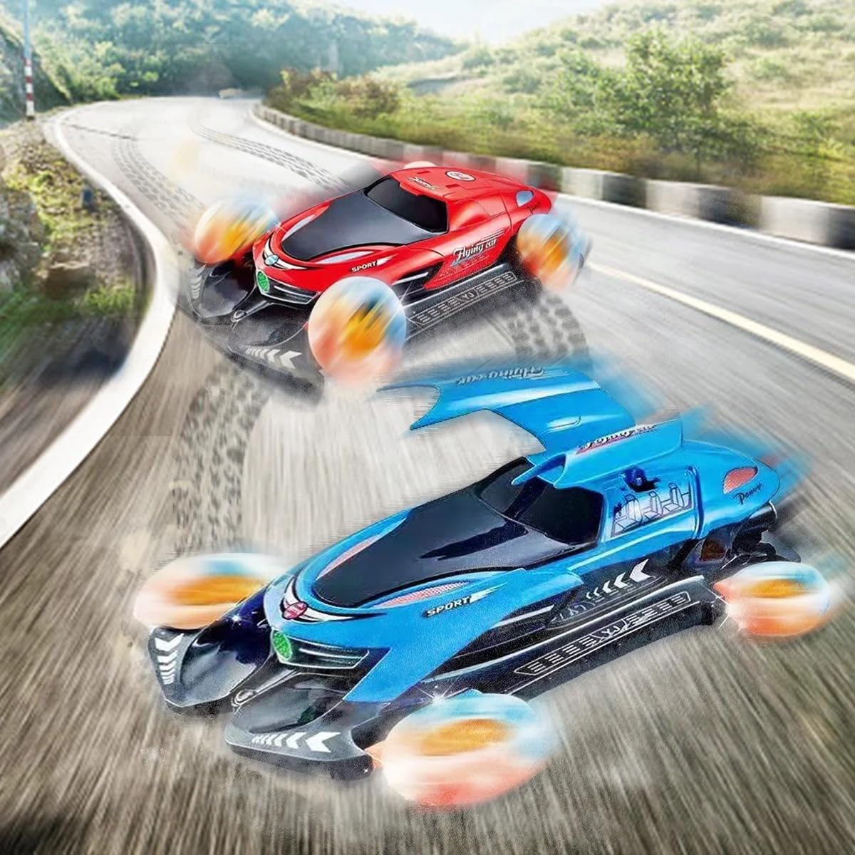 Electric Action Flying Car With Light & Sound