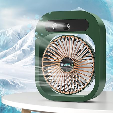 Rechargeable Touch Ice Fog Spray Desktop Fan