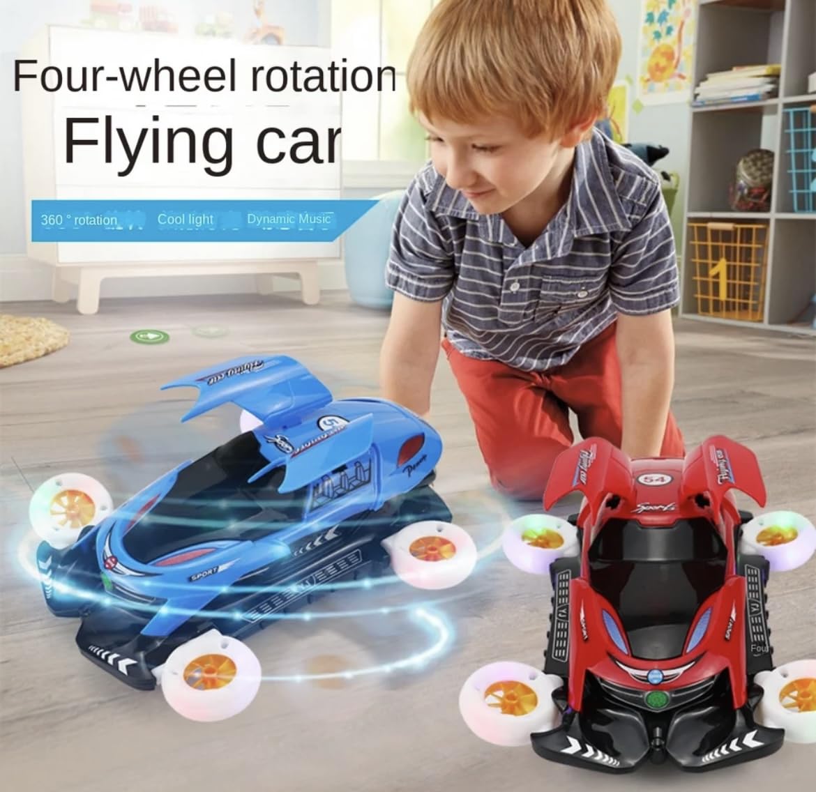 Electric Action Flying Car With Light & Sound