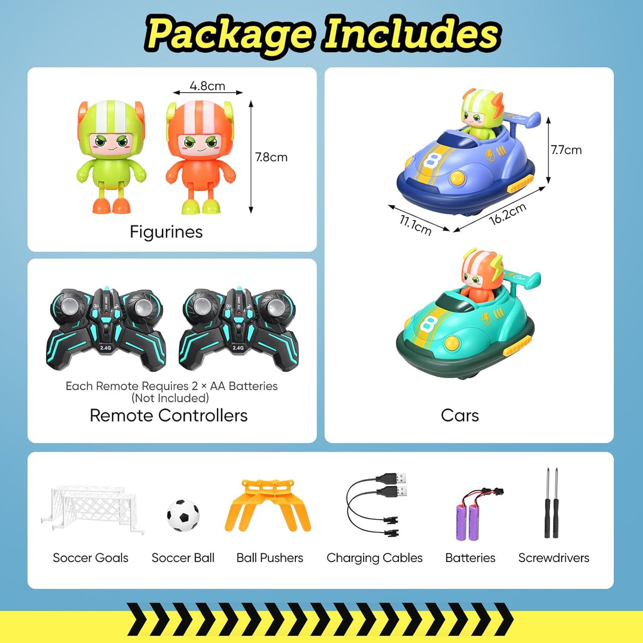 2.4G RC 2Pcs Football Match Bumper Cars