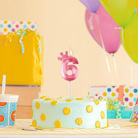 Number 6 Crown Designed Birthday Candle