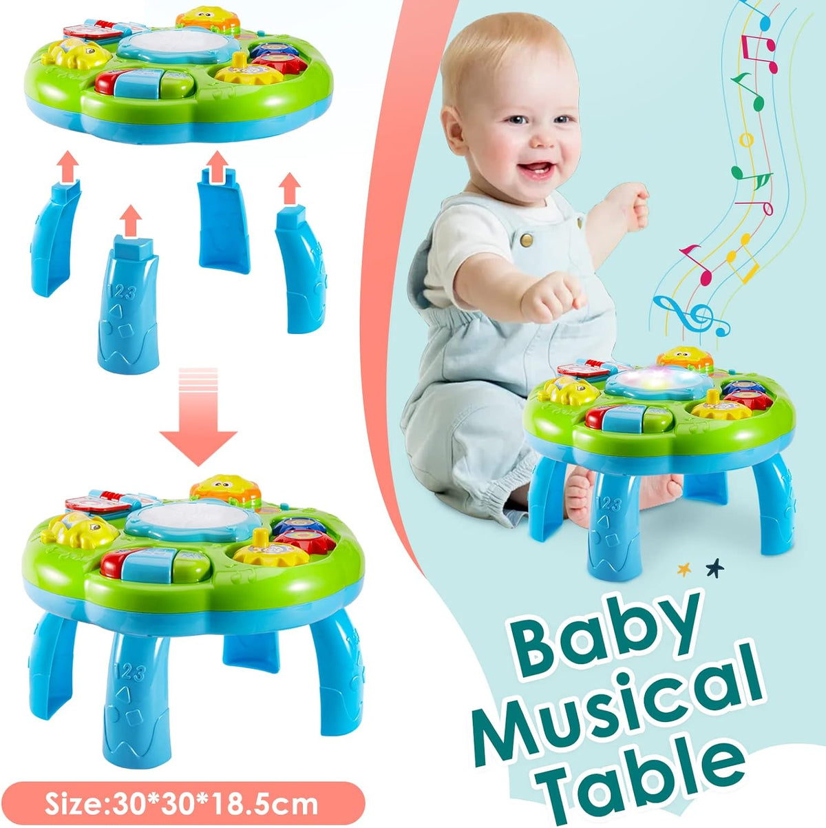 2in1 Toddlers Musical Activity Table
