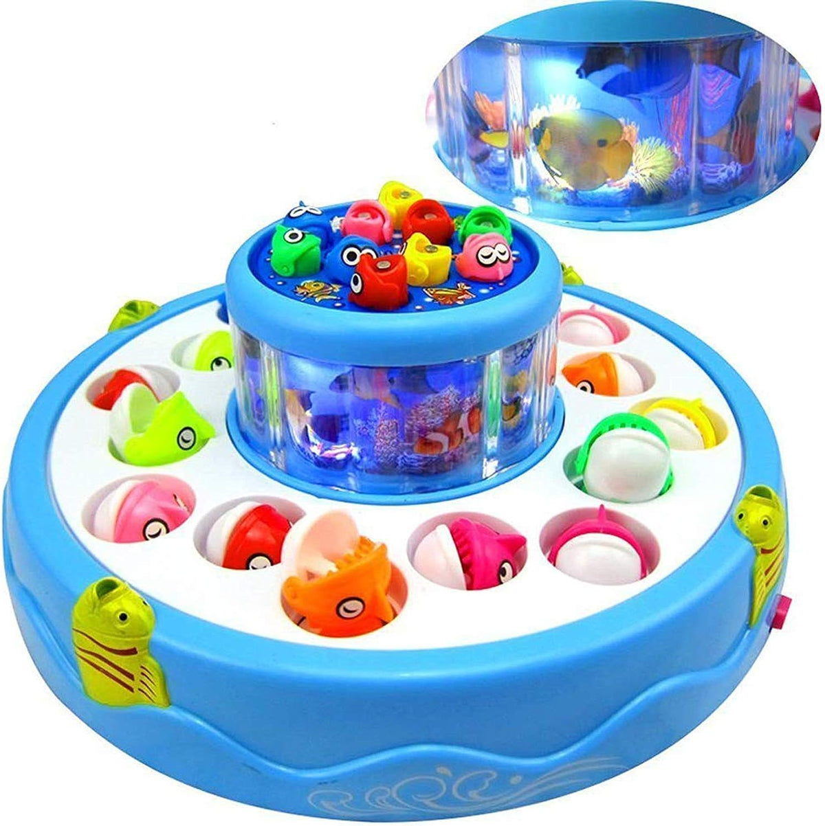 Electric Musical Two Pond Rotation Fishing Game