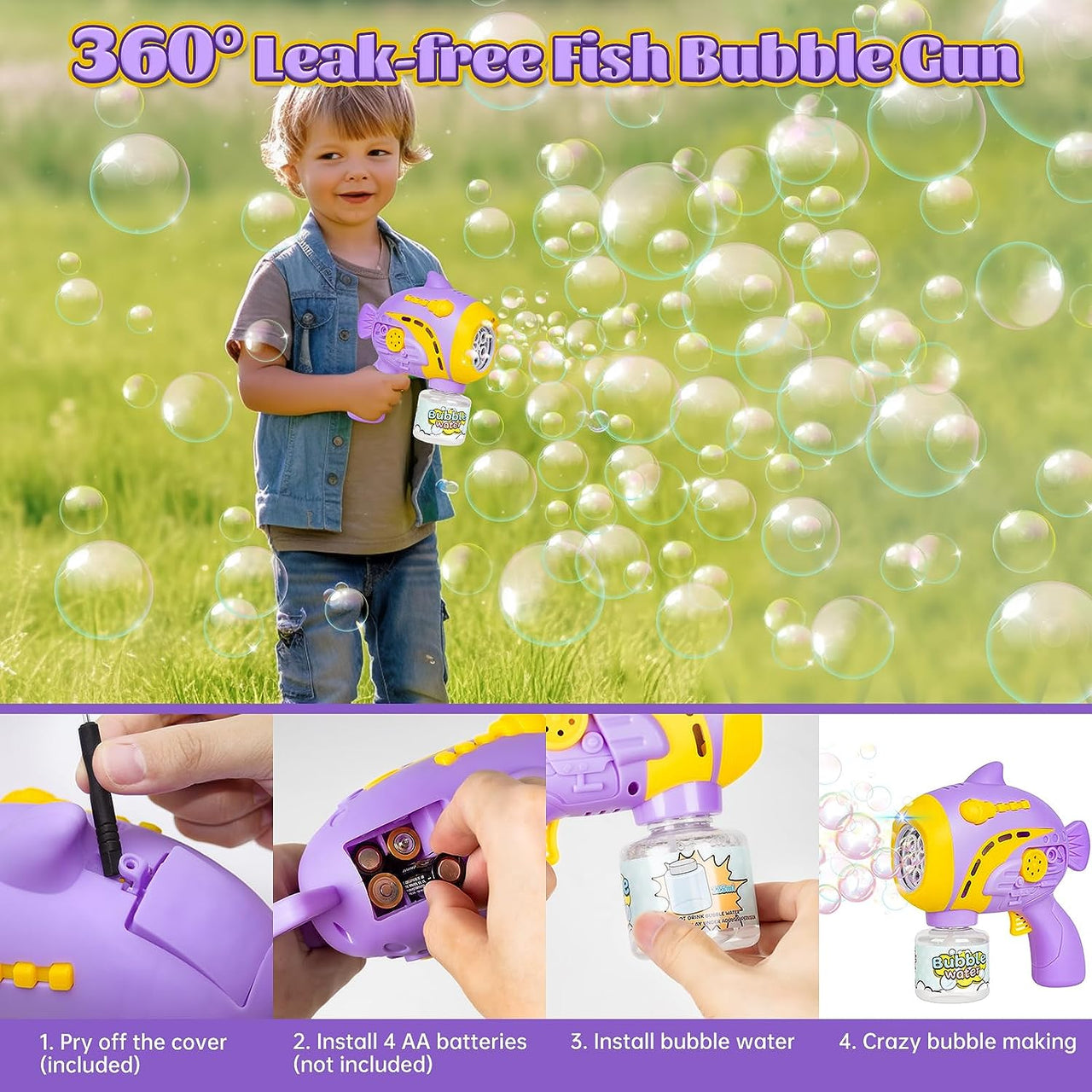 Bubble Machine Gun With Light & Music